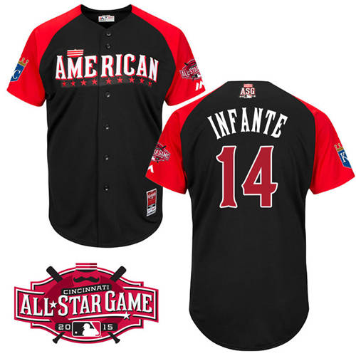 American League Authentic Omar Infante 2015 All-Star Stitched Jersey